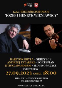 Afisz koncertu w Oławie 27 IX 2023 <br> Poster of the concert in Oława on September 27, 2023